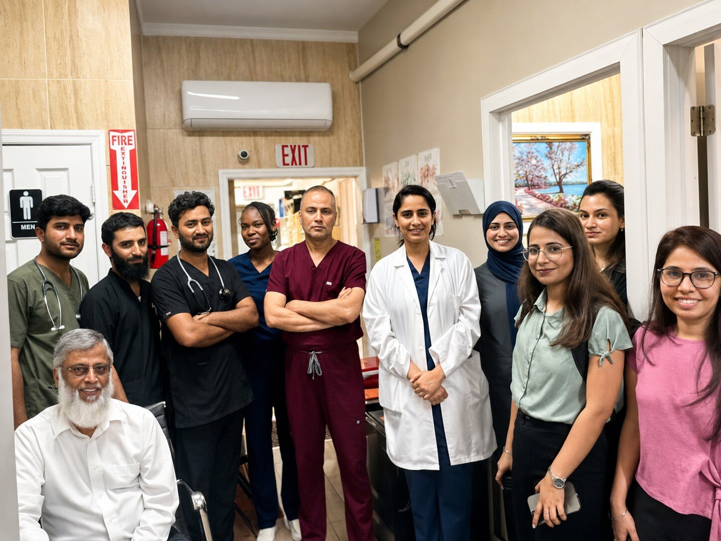 Clinical care team and learners gathered for a group photograph