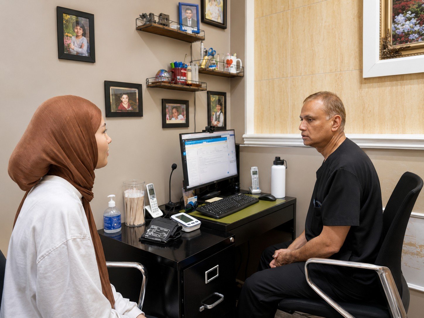 Family medical clinic consultation
