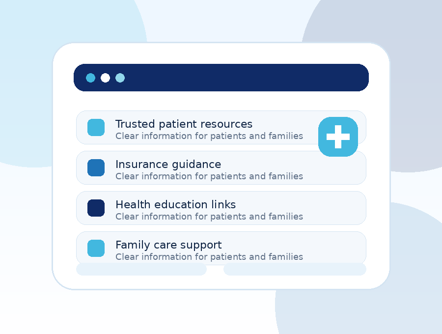 Patient education and health resources illustration